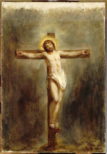 En chemin vers la Toussaint avec les Béatitudes Delacroix-le-christ-en-croix-1848
